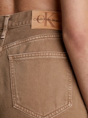 Calvin Klein Jeans High Rise Straight Leg Brown Jeans - Image 4 of 5