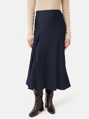 Jigsaw Blue Satin Bias Asymmetric Skirt - Image 1 of 6