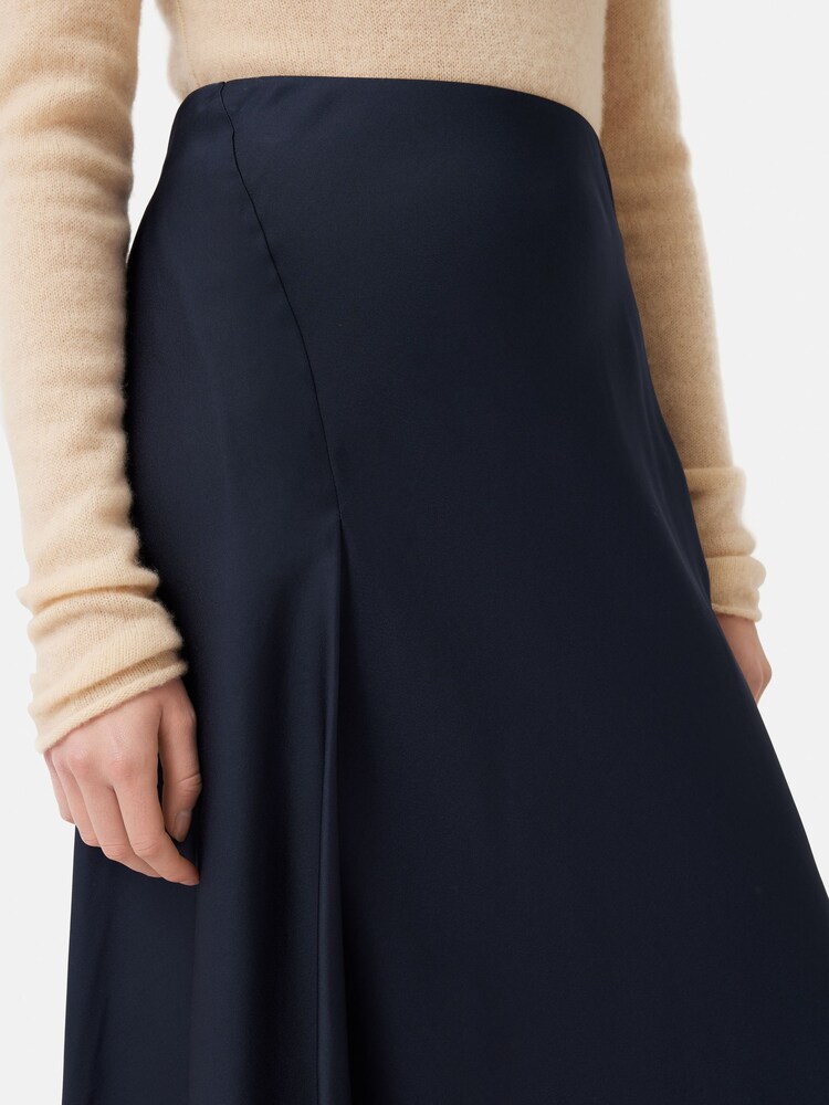 Buy Jigsaw Blue Satin Bias Asymmetric Skirt from the Next UK