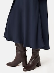 Jigsaw Blue Satin Bias Asymmetric Skirt - Image 4 of 6