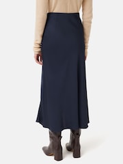 Jigsaw Blue Satin Bias Asymmetric Skirt - Image 5 of 6