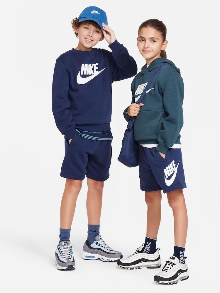 Nike Dark Grey Heather Club Fleece French Terry Shorts - Image 1 of 7