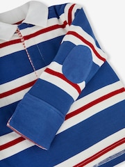 JoJo Maman Bébé Blue Stripe Rugby Top - Image 3 of 3
