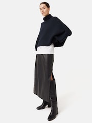 Jigsaw Blue Merino Poncho Jumper - Image 3 of 7
