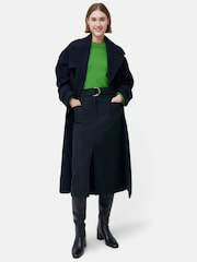 Jigsaw Blue Wool Belted Utility Skirt - Image 2 of 4