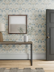 Morris & Co Grey Simply Strawberry Thief 10.05M Wallpaper - Image 1 of 2
