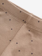 Tan Brown Spot Ribbed Flare Leggings (3mths-7yrs) - Image 3 of 3