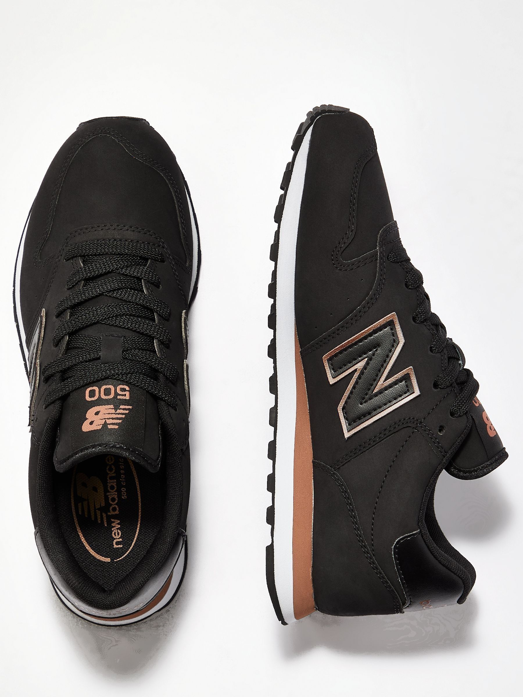 New balance 500 trainers black discount