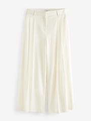 Ecru Rochelle Humes Pleated Wide Leg Trousers - Image 4 of 5