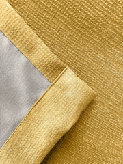 Enhanced Living Yellow Matrix Ready Made Blackout Pencil Pleat Curtains - Image 4 of 5