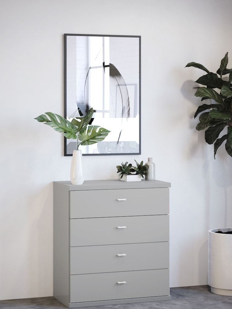 Wiemann Peyton Grey 4 Drawer Glass Chest - Image 1 of 1