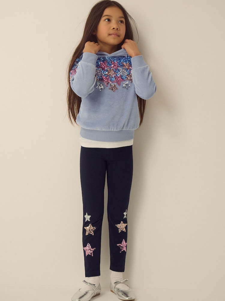 Monsoon Star Sequin Hoodie & Leggings Set - صورة 1 من 3 Monsoon Star Sequin Hoodie & Leggings Set - صورة 1 من 3