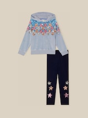 Monsoon Star Sequin Hoodie & Leggings Set - صورة 2 من 3