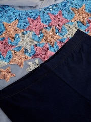 Monsoon Star Sequin Hoodie & Leggings Set - صورة 3 من 3