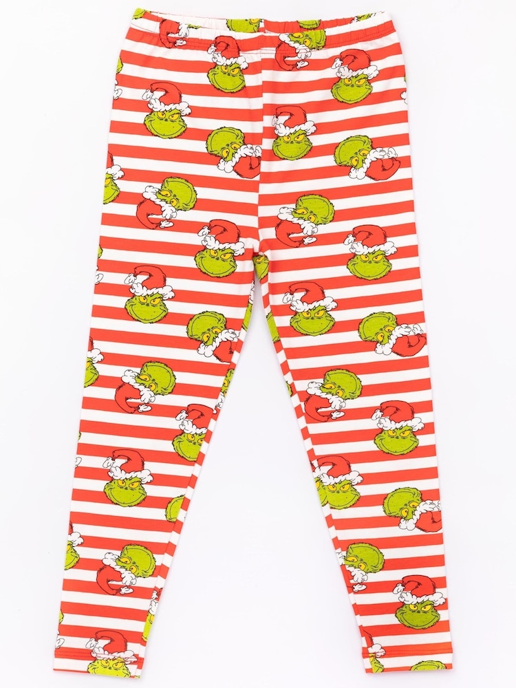Rouge - Vanilla Underground The Grinch Garçons Manches longues Long Leg 100% Cotton Pyjamas Noël Set - Image 4 of 5