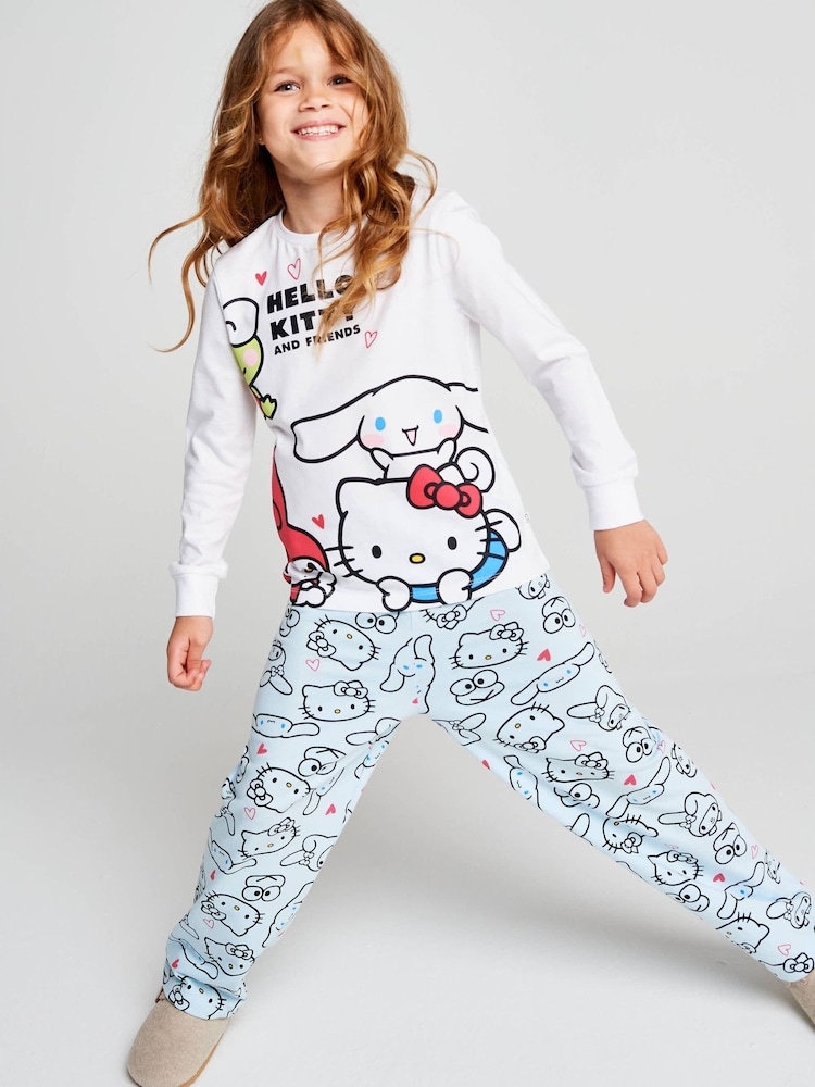 Brand Threads White Hello Kitty Pyjama Set - Image 1 of 10 Brand Threads White Hello Kitty Pyjama Set - Image 1 of 10