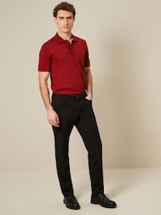 Rust Red Knitted Polo Shirt - Image 2 of 7