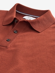Rust Red Knitted Polo Shirt - Image 6 of 7