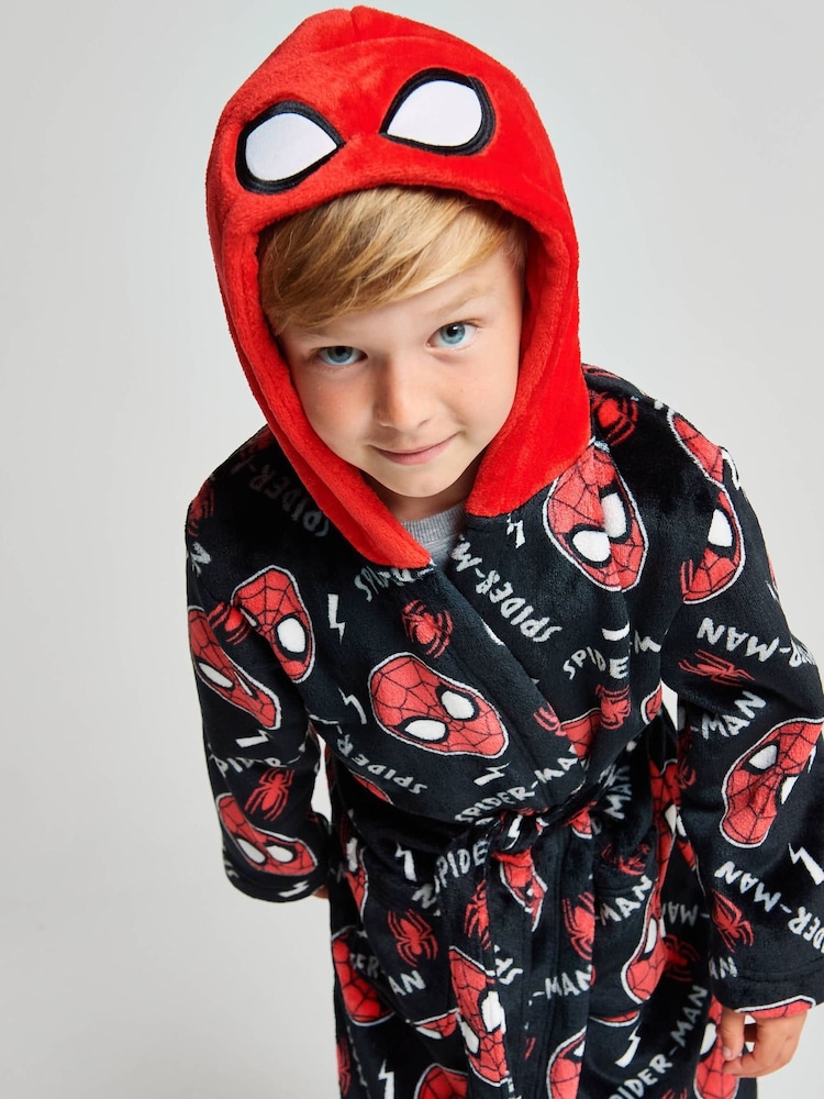 Brand Threads Spiderman Fleece-Bademantel - Bild 1 von 10 Brand Threads Spiderman Fleece-Bademantel - Bild 1 von 10