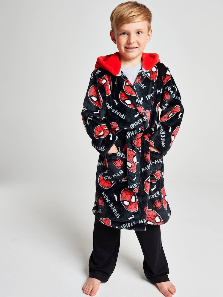 Brand Threads Spiderman Fleece-Bademantel - Bild 2 von 10 Brand Threads Spiderman Fleece-Bademantel - Bild 2 von 10