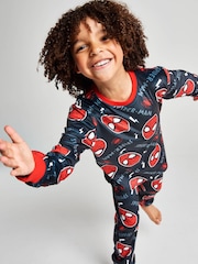 Brand Threads Black Spiderman Fleece Twosie Pyjamas Set - Image 5 of 10