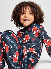 Brand Threads Black Spiderman Fleece Twosie Pyjamas Set - Image 6 of 10