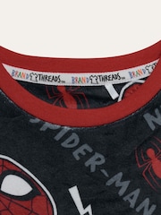 Brand Threads Black Spiderman Fleece Twosie Pyjamas Set - Image 9 of 10