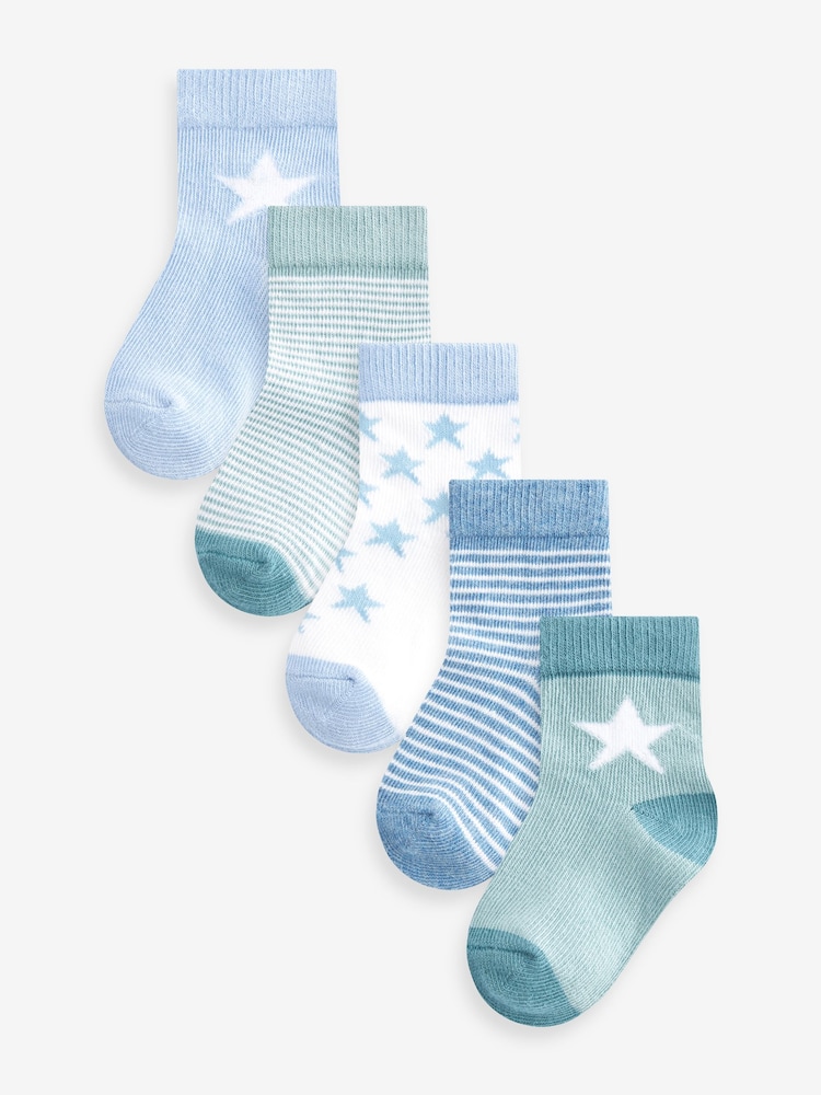 Blau/Grün - Babysocken im 5er-Pack (0 M.–2 J.) - Bild 1 von 5 Blau/Grün - Babysocken im 5er-Pack (0 M.–2 J.) - Bild 1 von 5