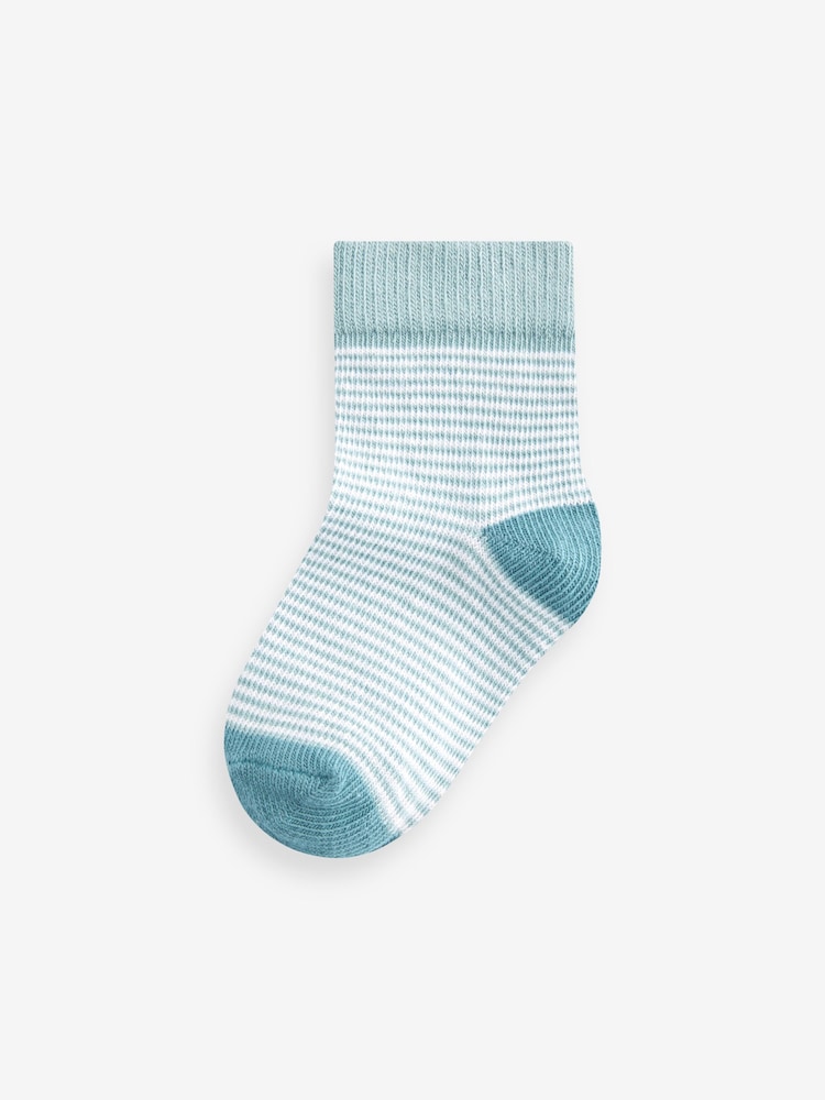 Blue/Green Baby Socks 5 Pack (0mths-2yrs) - Image 4 of 5