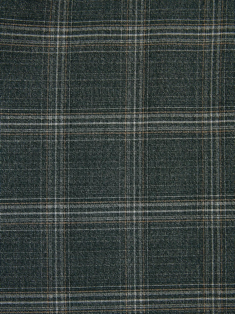 Green Slim Fit Trimmed Check Suit Jacket - Image 11 of 11