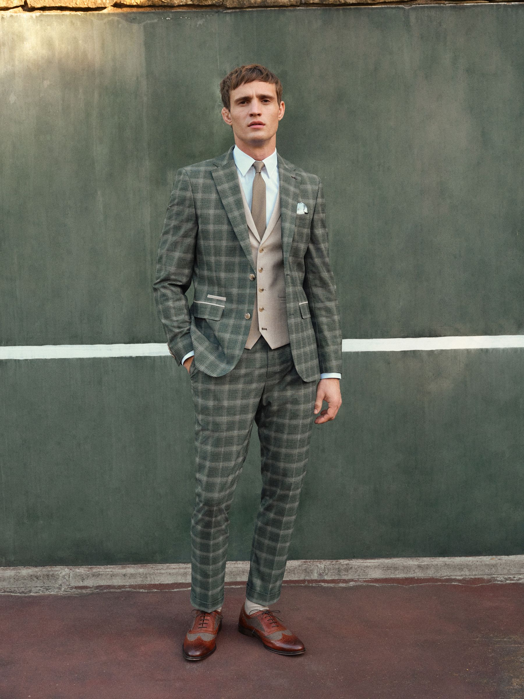 Buy Green Slim Fit Trimmed Check Suit Jacket from Next Canada Buy Green Slim Fit Trimmed Check Suit Jacket from Next Canada