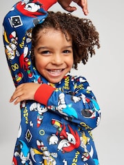 Brand Threads Black Sonic The Hedgehog Fleece Twosie Pyjama Set - Image 4 of 10