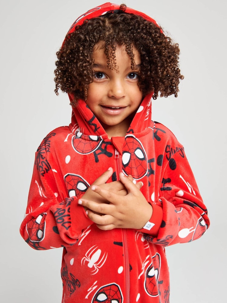 Brand Threads Spiderman Fleece All-In-One - Afbeelding 2 van 10