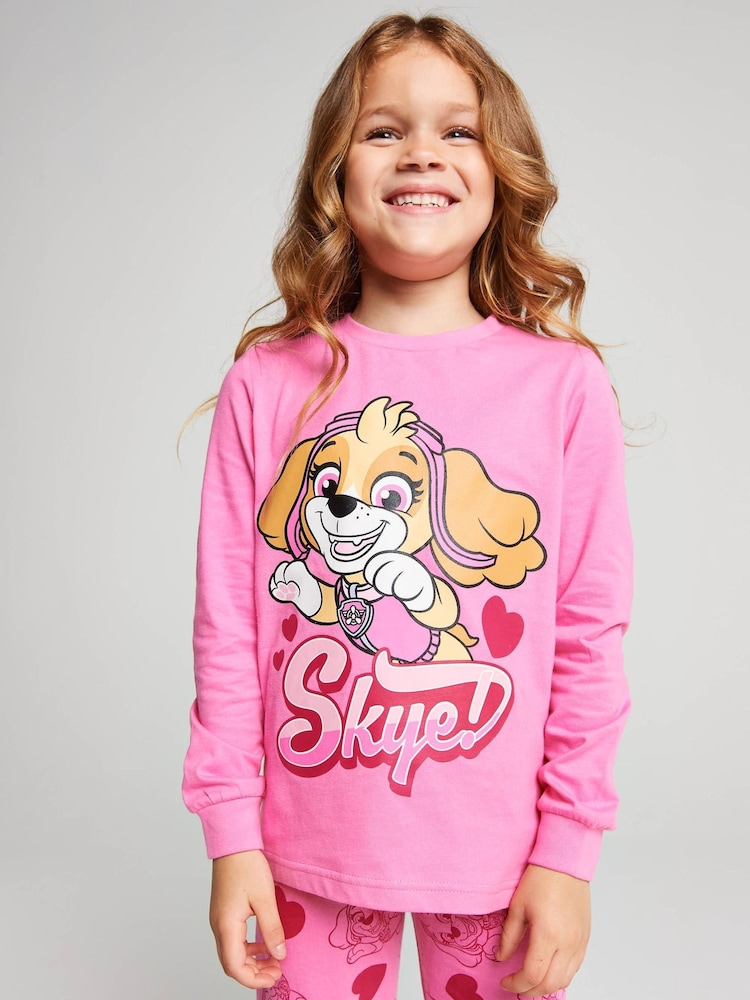 Brand Threads Pink Paw Patrol Pyjama Set - Image 1 of 9 Brand Threads Pink Paw Patrol Pyjama Set - Image 1 of 9