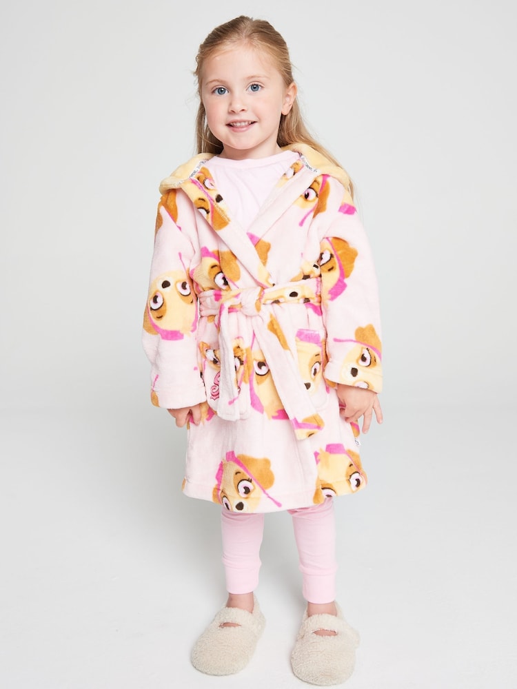 Brand Threads Pink Paw Patrol Fleece Robe - Image 1 of 10 Brand Threads Pink Paw Patrol Fleece Robe - Image 1 of 10