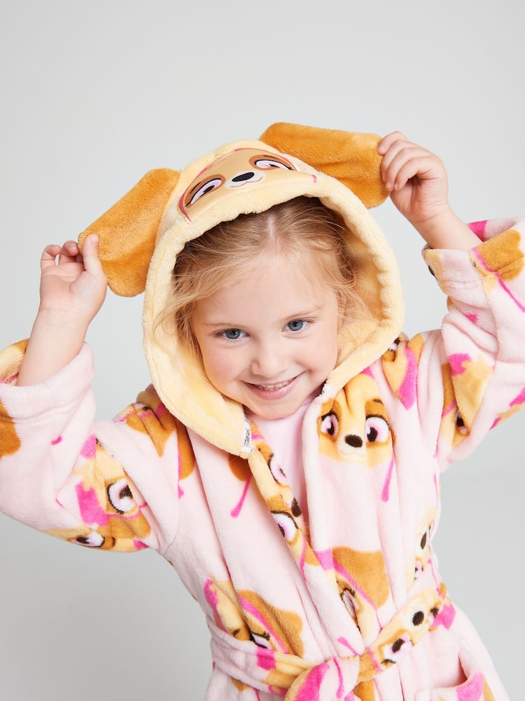 Brand Threads Pink Paw Patrol Fleece Robe - Image 2 of 10 Brand Threads Pink Paw Patrol Fleece Robe - Image 2 of 10