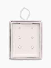 Sterling Silver Crystal Stud Earrings 3 Pack - Image 2 of 2