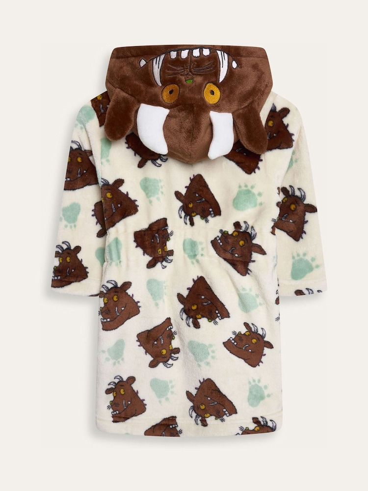 Brand Threads Cream Gruffalo Fleece Robe - Image 2 of 5 Brand Threads Cream Gruffalo Fleece Robe - Image 2 of 5