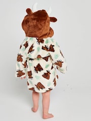 Brand Threads Cream Gruffalo Fleece Robe - Image 5 of 5