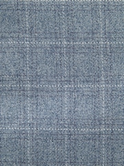 Light Blue Tailored Fit Check Suit Trousers - Image 11 of 11