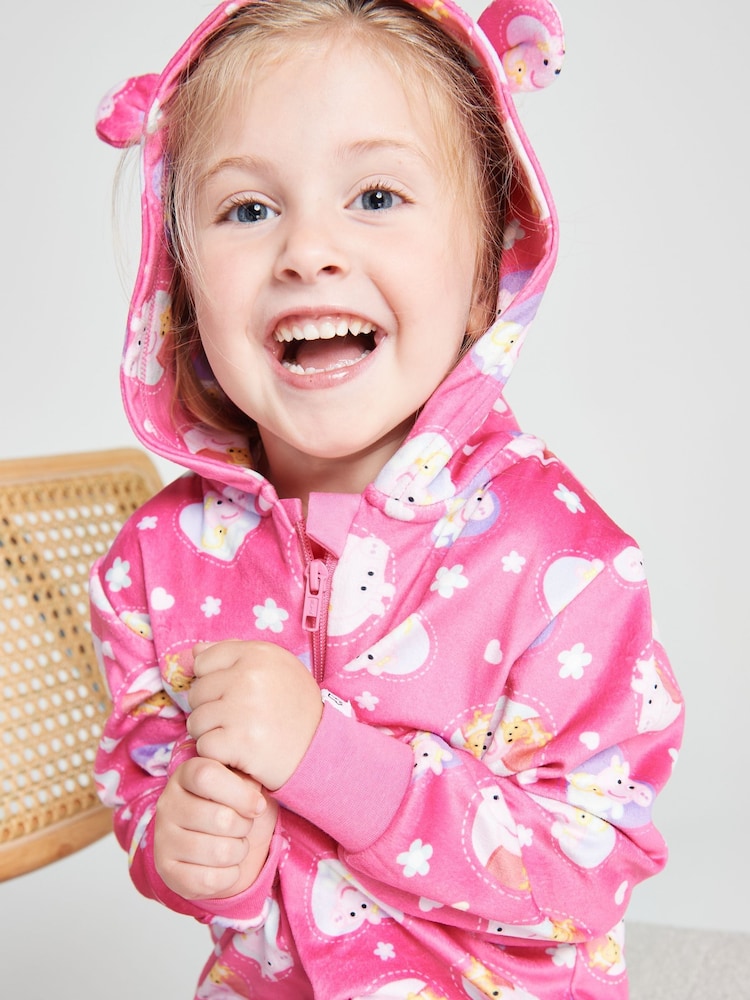 Brand Threads Peppa Pig Fleece All-In-One - Image 6 of 6 Brand Threads Peppa Pig Fleece All-In-One - Image 6 of 6