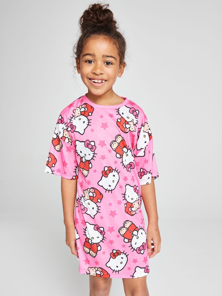 Brand Threads Pink Hello Kitty Nightie - Image 2 of 9 Brand Threads Pink Hello Kitty Nightie - Image 2 of 9