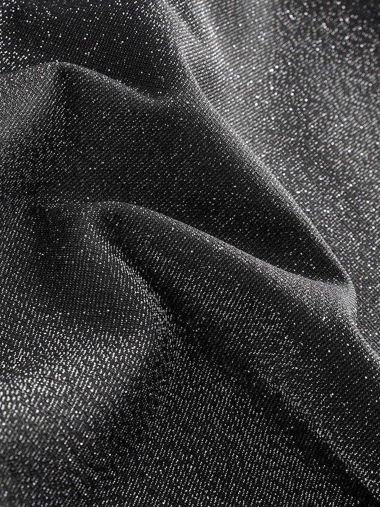 Metallic Glitter Jersey Mini Skirt - Image 6 of 6