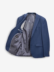 В синюю полоску - Зауженные - Signature Empire Mills 100% Wool Stripe Suit: Jacket - Image 10 of 11