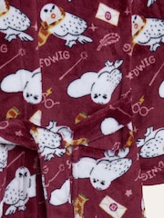 Brand Threads Red Harry Potter Hedwig Fleece Robe - Image 9 of 10