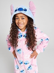 Brand Threads אוברול פליז עם עיטור של Lilo & Stitch - תמונה 3 מתוך 10