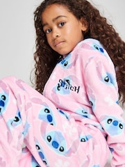 Brand Threads אוברול פליז עם עיטור של Lilo & Stitch - תמונה 6 מתוך 10