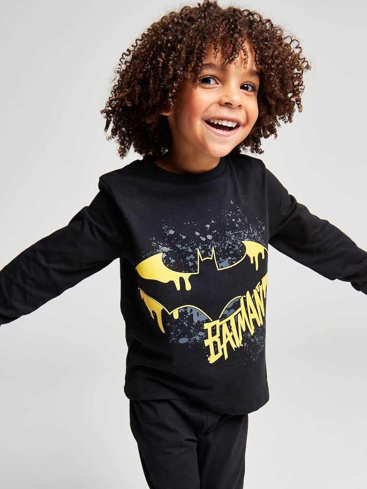 Brand Threads Black Batman Pyjama Set - Image 2 of 10 Brand Threads Black Batman Pyjama Set - Image 2 of 10