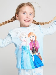 Brand Threads Blue Frozen Jersey Pyjamas Set - Image 2 of 10