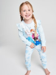 Brand Threads Blue Frozen Jersey Pyjamas Set - Image 3 of 10